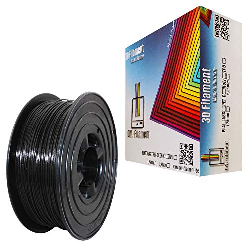 OWL-Filament 3D-Drucker PLA 1,75mm 1kg Spule Rolle (Schwarz Metallic) von OWL-Filament