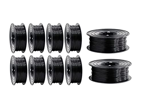 PETG Filament 3D Drucker 1,75mm / 10 x 1kg Rolle Schwarz für 3D Printer oder Stift 10er Set (10Kg) von OWL-Filament