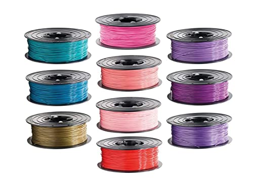 PETG Filament 3D Drucker 1,75mm / 10x 1kg Rolle mit Girls Collors für 3D Printer oder Stift 10er Set (10Kg) von OWL-Filament