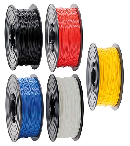 PETG Filament 3D Drucker 1,75mm / 5x 1kg Rolle 5 Farben 5er Set (5Kg) PET-G für 3D Printer oder Stift von OWL-Filament