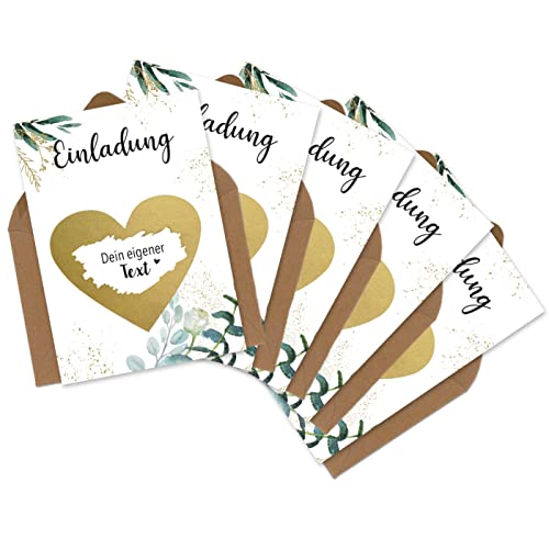 OWLBOOK 5 Rubbelkarten zum selber beschriften - Einladung - Rubbellos für eigenen Text Geschenke Geschenkideen als Einladungskarte zum Geburtstag von OWLBOOK