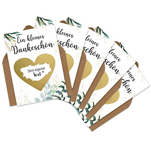 OWLBOOK 5 Rubbelkarten zum selber beschriften - kleines Dankeschön - Rubbellos für eigenen Text Geschenke Geschenkideen für Mama zum Muttertag von OWLBOOK