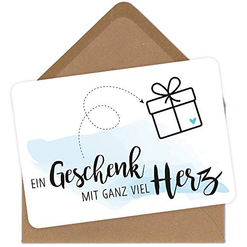 OWLBOOK Grußkarte Geschenk mit Herz Geschenkkarte mit Briefumschlag Geschenke Geschenkideen Kollegin zum GeburtstagValentinstag von OWLBOOK