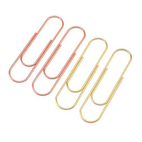OWLFAVO Jumbo-Büroklammern mit Dose, 10,2 cm, Rotgold und Gelbgold, lustige niedliche Büroklammern, Lesezeichen, Planer-Clips für Spaß, Bürobedarf, Schulgeschenke, Hochzeitsdekoration, 20 Stück OWLFAVO Jumbo-Büroklammern mit Dose, 10,2 cm, Rotgold und Gelbgold, lustige niedliche Büroklammern, Lesezeichen, Planer-Clips für Spaß, Bürobedarf, Schulgeschenke, Hochzeitsdekoration, 20 Stück von OWLFAVO
