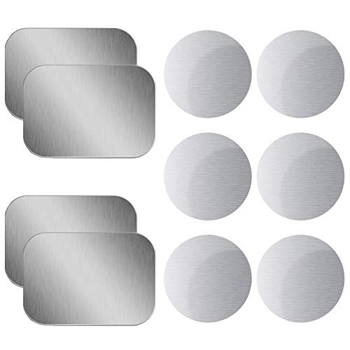 OWLKELA 10 Stück Metallplatte für Handy-Magnete, Halterung mit Klebstoff, Metallplättchen Selbstklebend, KFZ-Halterung, Universal-Ersatzaufkleber von OWLKELA