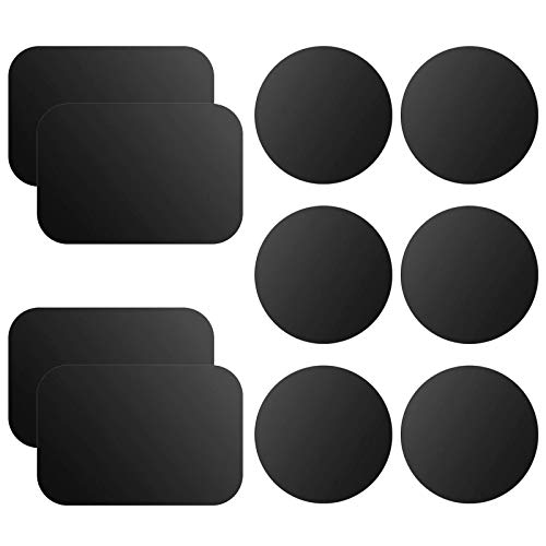 OWLKELA 10 Stück Metallplatte für Handy-Magnete, Halterung mit Klebstoff, Metallplättchen Selbstklebend, KFZ-Halterung, Universal-Ersatzaufkleber von OWLKELA