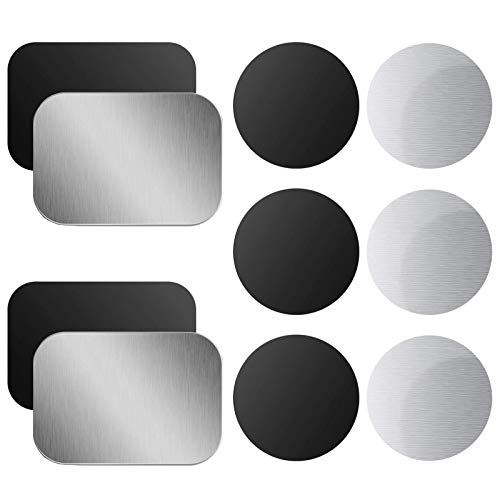 OWLKELA 10 Stück Metallplatte für Handy-Magnete, Halterung mit Klebstoff, Metallplättchen Selbstklebend, KFZ-Halterung, Universal-Ersatzaufkleber von OWLKELA