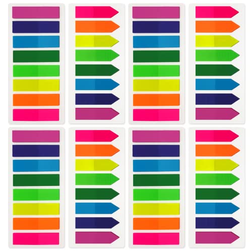OWLKELA Seitenmarker Selbstklebend 1600 Stück,Klebezettel,Page Marker, Sticky Notes, Haftnotizen zum Markieren und Hervorheben von Seiten [2 Designs, 8 Farben] Schreibbar, Repositionierbar von OWLKELA