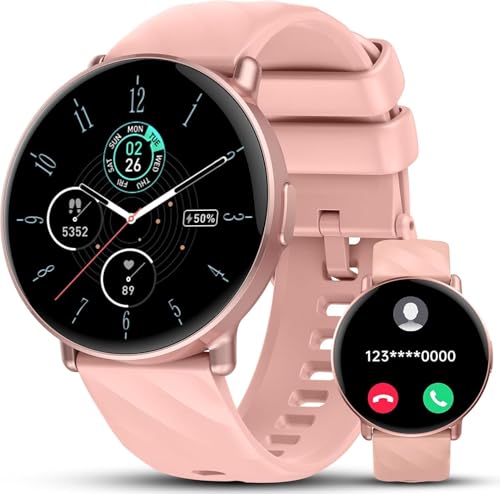 OWMSIC Smartwatch Damen Herren, 1,39" HD Display Smart Watch mit Bluetooth Anrufe, Herzfrequenz SpO2 Schlafmonitor Schrittzähler, 112+ Sportmodi Fitness Tracker, IP68 Wasserdicht Sport Uhr, Roségold OWMSIC Smartwatch Damen Herren, 1,39" HD Display Smart Watch mit Bluetooth Anrufe, Herzfrequenz SpO2 Schlafmonitor Schrittzähler, 112+ Sportmodi Fitness Tracker, IP68 Wasserdicht Sport Uhr, Roségold von OWMSIC