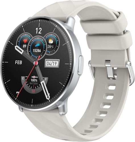 OWMSIC Smartwatch Damen Herren, 1,39" HD Display Smart Watch mit Bluetooth Anrufe, Herzfrequenz SpO2 Schlafmonitor Schrittzähler, 112+ Sportmodi Fitness Tracker, IP68 Wasserdicht Sport Uhr, Weiß von OWMSIC