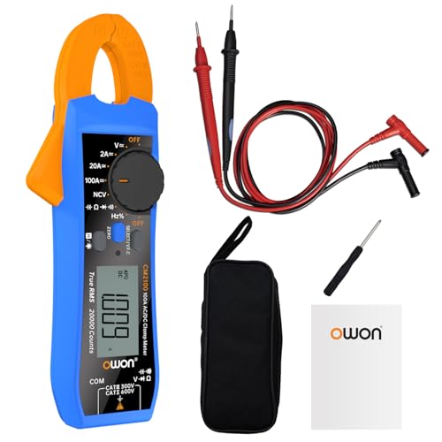 OWON CM2100 Digital Zangenmessgerät Automatische Bereichswahl 20000 Zählungen AC/DC-Widerstand Kapazität Prüfer TrueRMS Multimeter Mehrere Messfunktionen NCV VFC Diode Überspannungschutz Clamp Meter von OWON