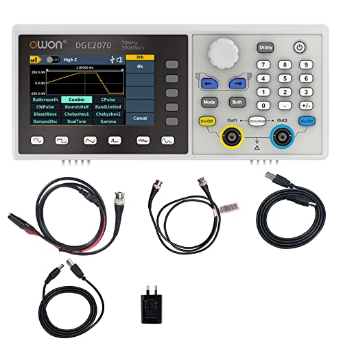 OWON DGE2070 Dual Channels 70 MHz Funktionsgenerator, 3,6 Zoll LCD-Display, tragbarer willkürlicher Wellenformgenerator, max. 300 MSa/s Abtastrate, 14 Bits Signalgenerator, 150 integrierte Wellenform OWON DGE2070 Dual Channels 70 MHz Funktionsgenerator, 3,6 Zoll LCD-Display, tragbarer willkürlicher Wellenformgenerator, max. 300 MSa/s Abtastrate, 14 Bits Signalgenerator, 150 integrierte Wellenform von OWON