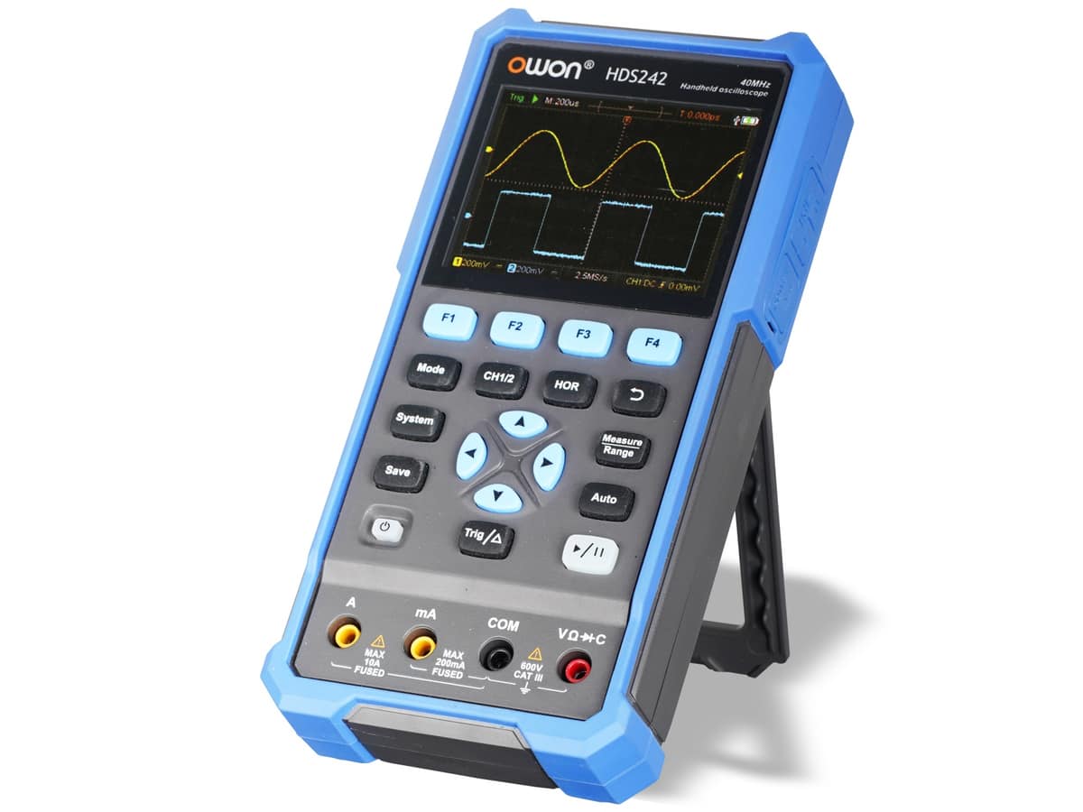 OWON LCD-Oszilloskop mit Multimeter, HDS242, 2-Kanal, 40 MHz von OWON