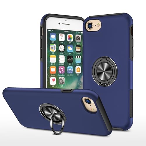 OWSIHNZBF Sturzsichere Handyhülle Kompatibel mit iPhone 7 Hülle mit drehbarem Ringständer, schlanke, stoßfeste Hartschale, Ganzkörper-Schutzhülle Compatible with iPhone 7 Passgenaue Handyhülle(Blue) OWSIHNZBF Sturzsichere Handyhülle Kompatibel mit iPhone 7 Hülle mit drehbarem Ringständer, schlanke, stoßfeste Hartschale, Ganzkörper-Schutzhülle Compatible with iPhone 7 Passgenaue Handyhülle(Blue) von OWSIHNZBF