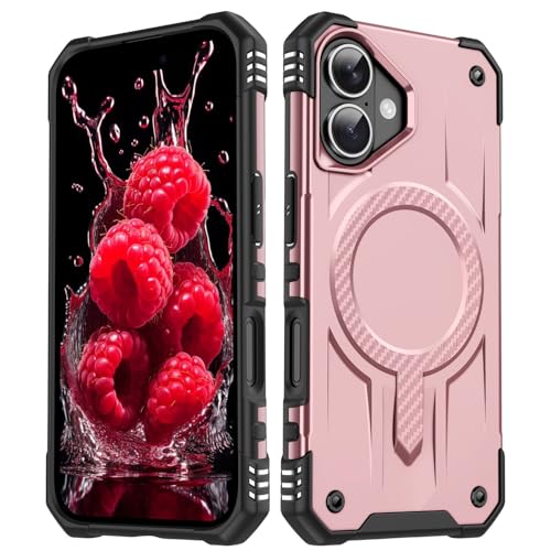 Sturzsichere Handyhülle Kompatibel mit der iPhone 16-Hülle, klassischer magnetischer Hybrid-Handyhülle, schlanker, stoßfester Standard-Fallschutzhülle, kratzfester Rückseite Passgenaue Handyhülle(Rose Sturzsichere Handyhülle Kompatibel mit der iPhone 16-Hülle, klassischer magnetischer Hybrid-Handyhülle, schlanker, stoßfester Standard-Fallschutzhülle, kratzfester Rückseite Passgenaue Handyhülle(Rose von OWSIHNZBF