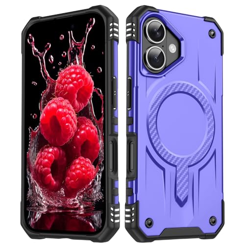 Sturzsichere Handyhülle Kompatibel mit der iPhone 16-Hülle, klassischer magnetischer Hybrid-Handyhülle, schlanker, stoßfester Standard-Fallschutzhülle, kratzfester Rückseite Passgenaue Handyhülle(Purp Sturzsichere Handyhülle Kompatibel mit der iPhone 16-Hülle, klassischer magnetischer Hybrid-Handyhülle, schlanker, stoßfester Standard-Fallschutzhülle, kratzfester Rückseite Passgenaue Handyhülle(Purp von OWSIHNZBF