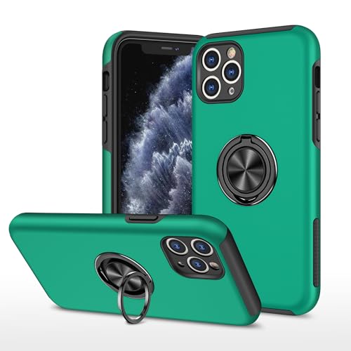 Sturzsichere Handyhülle Kompatibel mit iPhone 11 Pro Hülle mit drehbarem Ringständer, schlanke, stoßfeste Hartschale, Ganzkörper-Schutzhülle Compatible with iPhone 11 Pro Passgenaue Handyhülle(Dark Gr Sturzsichere Handyhülle Kompatibel mit iPhone 11 Pro Hülle mit drehbarem Ringständer, schlanke, stoßfeste Hartschale, Ganzkörper-Schutzhülle Compatible with iPhone 11 Pro Passgenaue Handyhülle(Dark Gr von OWSIHNZBF