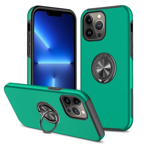 Sturzsichere Handyhülle Kompatibel mit iPhone 13 Pro Hülle mit drehbarem Ringständer, schlanke, stoßfeste Hartschale, Ganzkörper-Schutzhülle Compatible with iPhone 13 Pro Passgenaue Handyhülle(Dark Gr Sturzsichere Handyhülle Kompatibel mit iPhone 13 Pro Hülle mit drehbarem Ringständer, schlanke, stoßfeste Hartschale, Ganzkörper-Schutzhülle Compatible with iPhone 13 Pro Passgenaue Handyhülle(Dark Gr von OWSIHNZBF
