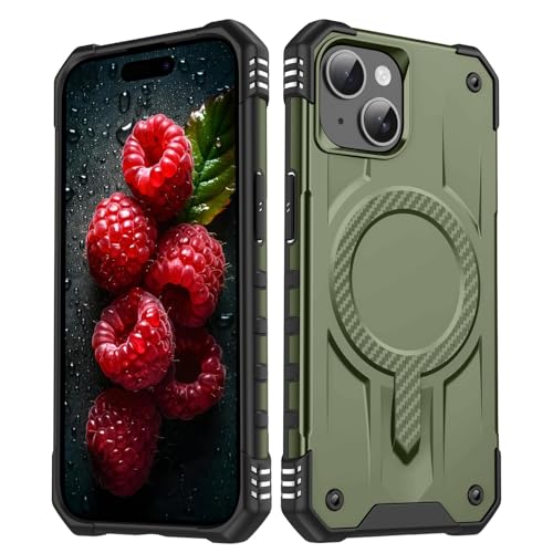 Sturzsichere Handyhülle Kompatibel mit iPhone 15 Plus Hülle, klassische Hybrid-Magnet-Handyhülle, schlanke, stoßfeste Standard-Fallschutzhülle, kratzfeste Rückseite Passgenaue Handyhülle(Green2) Sturzsichere Handyhülle Kompatibel mit iPhone 15 Plus Hülle, klassische Hybrid-Magnet-Handyhülle, schlanke, stoßfeste Standard-Fallschutzhülle, kratzfeste Rückseite Passgenaue Handyhülle(Green2) von OWSIHNZBF