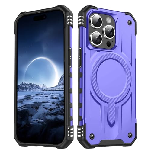 Sturzsichere Handyhülle Kompatibel mit iPhone 15 Pro Hülle, klassische Hybrid-Magnet-Handyhülle, schlanke, stoßfeste Standard-Fallschutzhülle, kratzfeste Rückseite Passgenaue Handyhülle(Purple) Sturzsichere Handyhülle Kompatibel mit iPhone 15 Pro Hülle, klassische Hybrid-Magnet-Handyhülle, schlanke, stoßfeste Standard-Fallschutzhülle, kratzfeste Rückseite Passgenaue Handyhülle(Purple) von OWSIHNZBF
