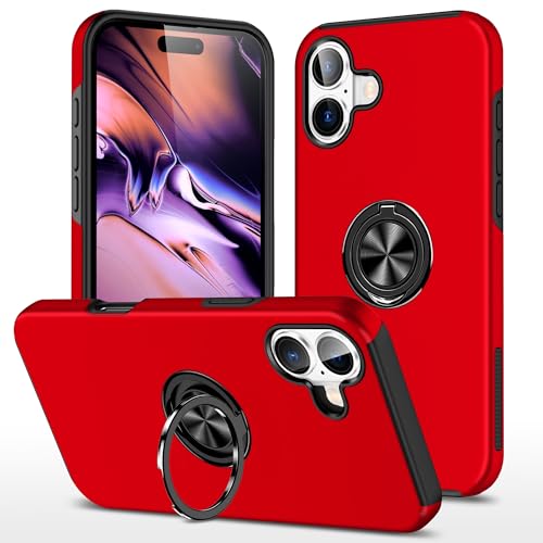 Sturzsichere Handyhülle Kompatibel mit iPhone 16 Plus Hülle mit drehbarem Ringständer, schlanke, stoßfeste Hartschale, robuste Ganzkörper-Schutzhülle Compatible with iPhone 16 Plus Passgenaue Handyhül Sturzsichere Handyhülle Kompatibel mit iPhone 16 Plus Hülle mit drehbarem Ringständer, schlanke, stoßfeste Hartschale, robuste Ganzkörper-Schutzhülle Compatible with iPhone 16 Plus Passgenaue Handyhül von OWSIHNZBF