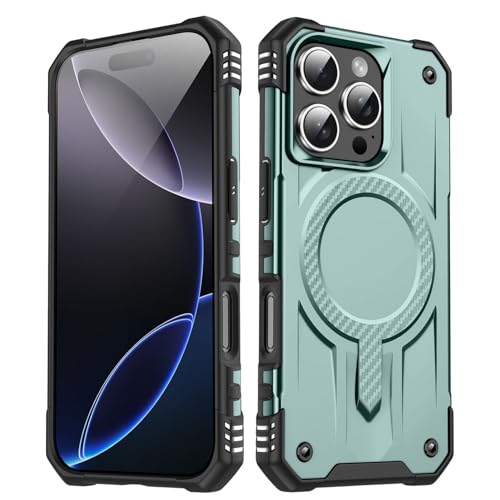 Sturzsichere Handyhülle Kompatibel mit iPhone 16 Pro Max Hülle, klassische Hybrid-Magnet-Handyhülle, schlanke, stoßfeste Standard-Fallschutzhülle, kratzfeste Rückseite Passgenaue Handyhülle(Green1) Sturzsichere Handyhülle Kompatibel mit iPhone 16 Pro Max Hülle, klassische Hybrid-Magnet-Handyhülle, schlanke, stoßfeste Standard-Fallschutzhülle, kratzfeste Rückseite Passgenaue Handyhülle(Green1) von OWSIHNZBF