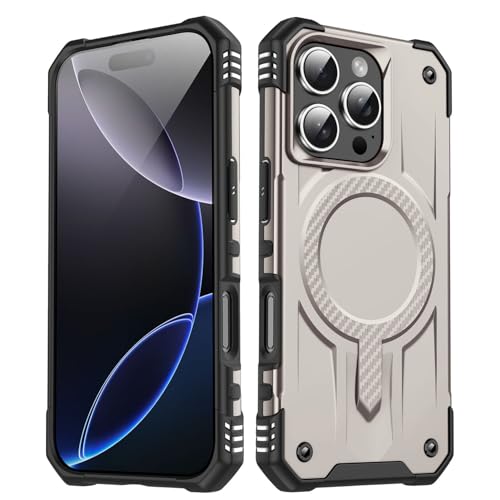 Sturzsichere Handyhülle Kompatibel mit iPhone 16 Pro Max Hülle, klassische Hybrid-Magnet-Handyhülle, schlanke, stoßfeste Standard-Fallschutzhülle, kratzfeste Rückseite Passgenaue Handyhülle(Gold) Sturzsichere Handyhülle Kompatibel mit iPhone 16 Pro Max Hülle, klassische Hybrid-Magnet-Handyhülle, schlanke, stoßfeste Standard-Fallschutzhülle, kratzfeste Rückseite Passgenaue Handyhülle(Gold) von OWSIHNZBF