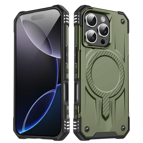 Sturzsichere Handyhülle Kompatibel mit iPhone 16 Pro Max Hülle, klassische Hybrid-Magnet-Handyhülle, schlanke, stoßfeste Standard-Fallschutzhülle, kratzfeste Rückseite Passgenaue Handyhülle(Green2) Sturzsichere Handyhülle Kompatibel mit iPhone 16 Pro Max Hülle, klassische Hybrid-Magnet-Handyhülle, schlanke, stoßfeste Standard-Fallschutzhülle, kratzfeste Rückseite Passgenaue Handyhülle(Green2) von OWSIHNZBF