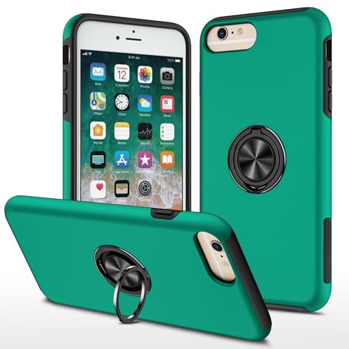 Sturzsichere Handyhülle Kompatibel mit iPhone 6 Plus Hülle mit drehbarem Ringständer, schlanke, stoßfeste Hartschale, Ganzkörper-Schutzhülle Compatible with iPhone 6 Plus Passgenaue Handyhülle(Dark Gr Sturzsichere Handyhülle Kompatibel mit iPhone 6 Plus Hülle mit drehbarem Ringständer, schlanke, stoßfeste Hartschale, Ganzkörper-Schutzhülle Compatible with iPhone 6 Plus Passgenaue Handyhülle(Dark Gr von OWSIHNZBF