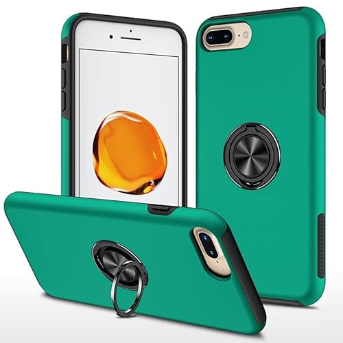 Sturzsichere Handyhülle Kompatibel mit iPhone 7 Plus Hülle mit drehbarem Ringständer, schlanke, stoßfeste Hartschale, Ganzkörper-Schutzhülle Compatible with iPhone 7 Plus Passgenaue Handyhülle(Dark Gr Sturzsichere Handyhülle Kompatibel mit iPhone 7 Plus Hülle mit drehbarem Ringständer, schlanke, stoßfeste Hartschale, Ganzkörper-Schutzhülle Compatible with iPhone 7 Plus Passgenaue Handyhülle(Dark Gr von OWSIHNZBF