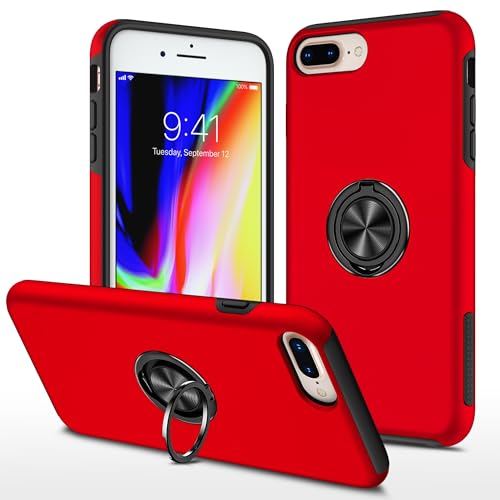 Sturzsichere Handyhülle Kompatibel mit iPhone 8 Plus Hülle mit drehbarem Ringständer, schlanke, stoßfeste Hartschale, robuste Ganzkörperschutzhülle Compatible with iPhone 8 Plus Passgenaue Handyhülle( Sturzsichere Handyhülle Kompatibel mit iPhone 8 Plus Hülle mit drehbarem Ringständer, schlanke, stoßfeste Hartschale, robuste Ganzkörperschutzhülle Compatible with iPhone 8 Plus Passgenaue Handyhülle( von OWSIHNZBF