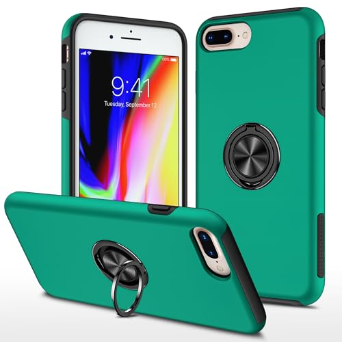 Sturzsichere Handyhülle Kompatibel mit iPhone 8 Plus Hülle mit drehbarem Ringständer, schlanke, stoßfeste Hartschale, robuste Ganzkörperschutzhülle Compatible with iPhone 8 Plus Passgenaue Handyhülle( Sturzsichere Handyhülle Kompatibel mit iPhone 8 Plus Hülle mit drehbarem Ringständer, schlanke, stoßfeste Hartschale, robuste Ganzkörperschutzhülle Compatible with iPhone 8 Plus Passgenaue Handyhülle( von OWSIHNZBF