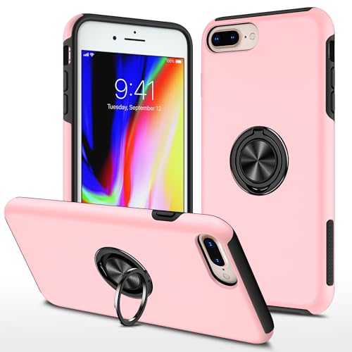 Sturzsichere Handyhülle Kompatibel mit iPhone 8 Plus Hülle mit drehbarem Ringständer, schlanke, stoßfeste Hartschale, robuste Ganzkörperschutzhülle Compatible with iPhone 8 Plus Passgenaue Handyhülle( Sturzsichere Handyhülle Kompatibel mit iPhone 8 Plus Hülle mit drehbarem Ringständer, schlanke, stoßfeste Hartschale, robuste Ganzkörperschutzhülle Compatible with iPhone 8 Plus Passgenaue Handyhülle( von OWSIHNZBF