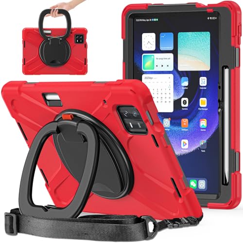 Vergilbungsfreie Tablet-Hülle Case Compatible with Xiaomi Pad 6/Pad 6 Pro 11inch 2023, Shockproof Sturdy Cover with 360 Rotating Kickstand,Hand/Shoulder Strap Tablet Heavy Duty Case Tablet-Hülle mit S von OWSIHNZBF