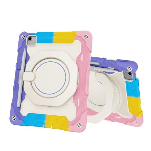 Vergilbungsfreie Tablet-Hülle Kids Case Compatible with iPad Air 11inch (M3 2025 7th/Air 11inch M2 2024 6th) Tablet Cover,Heavy Duty Shockproof TPU Case Kickstand Rugged Protective Case with Shoulder von OWSIHNZBF