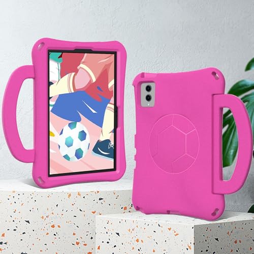 Vergilbungsfreie Tablet-Hülle Kinderhülle kompatibel mit Samsung Galaxy Tab S9/S9 FE 5G (SM-X510/SM-X710/SM-X716B, langlebige, leichte, kinderfreundliche, stoßfeste EVA-Schutzhülle mit Griffständer + von OWSIHNZBF