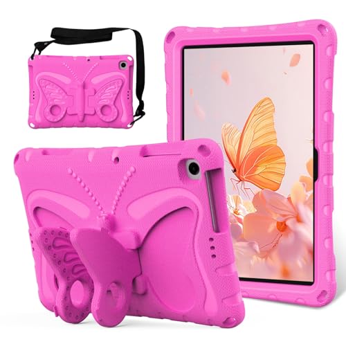 Vergilbungsfreie Tablet-Hülle Kompatibel mit Huawei MatePad T10 9,7 Zoll/MatePad T10S 10,1 Zoll/Enjoy Tablet 2 Hülle, leichte, kinderfreundliche, stoßfeste EVA-Schutzhülle, Schultergurt-Hülle, Schmett von OWSIHNZBF