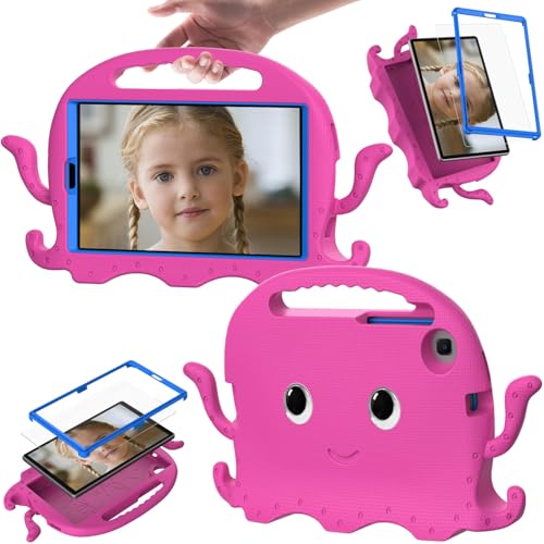 Vergilbungsfreie Tablet-Hülle Kompatibel mit Samsung Galaxy Tab A 8,0 Zoll 2019 Hülle SM-T290, SM-T295 Hülle, leichte stoßfeste Kinderhülle, Anti-Rutsch-Ecken Tablet-Hülle mit Schultergurt Compatible von OWSIHNZBF