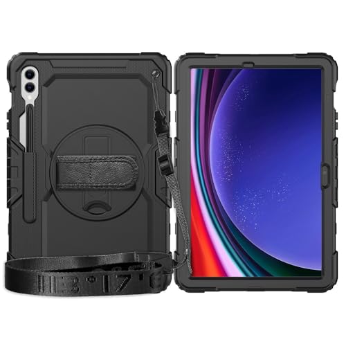 Vergilbungsfreie Tablet-Hülle Kompatibel mit Samsung Galaxy Tab S10 Plus Hülle 12,4 Zoll 2024 SM-X820/Tab S10 + Hülle mit Displayschutzfolie, stoßfeste, robuste Hülle, 360° drehbare Handschlaufe und S Vergilbungsfreie Tablet-Hülle Kompatibel mit Samsung Galaxy Tab S10 Plus Hülle 12,4 Zoll 2024 SM-X820/Tab S10 + Hülle mit Displayschutzfolie, stoßfeste, robuste Hülle, 360° drehbare Handschlaufe und S von OWSIHNZBF