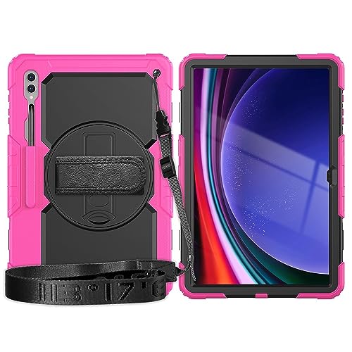 Vergilbungsfreie Tablet-Hülle Kompatibel mit Samsung Galaxy Tab S10 Ultra 14,6 Zoll 2024 SM-X920, robuste, stoßfeste TPU-Hülle, Schutzhülle mit Displayschutz, 360-Grad-Drehständer, Handschlaufe und Sc Vergilbungsfreie Tablet-Hülle Kompatibel mit Samsung Galaxy Tab S10 Ultra 14,6 Zoll 2024 SM-X920, robuste, stoßfeste TPU-Hülle, Schutzhülle mit Displayschutz, 360-Grad-Drehständer, Handschlaufe und Sc von OWSIHNZBF