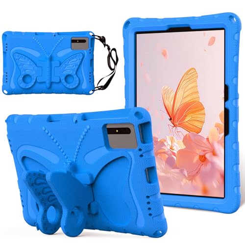 Vergilbungsfreie Tablet-Hülle Kompatibel mit Samsung Galaxy Tab S9 2023 SM-X710/X716B/X718U Hülle, leichte, robuste, stoßfeste EVA-Schutzhülle mit Schultergurt, Kinderhülle mit Standfunktion Tablet-Hü von OWSIHNZBF