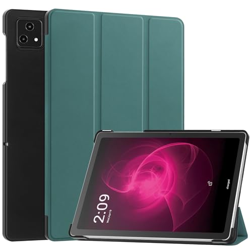 Vergilbungsfreie Tablet-Hülle Kompatibel mit T-Mobile Revvl Tab 5G 2023 veröffentlichte Tablet-Hülle, dreifach faltbare Smart-Tablet-Hülle, leichte Schutzhülle, harte PC-Rückschale, schlanke Hülle, me von OWSIHNZBF