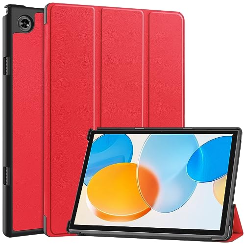 Vergilbungsfreie Tablet-Hülle Kompatibel mit TECLAST M40 Pro/M40/P20 HD/P20S Hülle, 10,1 Zoll, dreifach faltbare Smart-Tablet-Hülle, harte PC-Rückschale, schlanke Hülle, mehrere Betrachtungswinkel, St von OWSIHNZBF