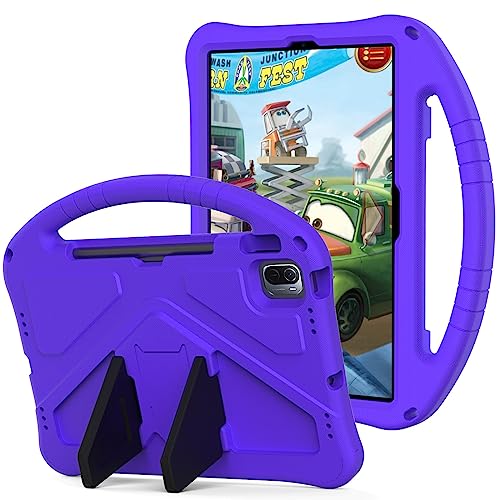 Vergilbungsfreie Tablet-Hülle Leichte, stoßfeste, kinderfreundliche Hülle, kompatibel mit Huawei MatePad SE 11 (2024), mit Griffständer, verdickter Eckenaufprallschutz, Tablet-Abdeckung Compatible wit von OWSIHNZBF
