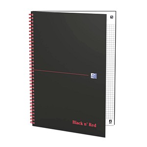 OXFORD Collegeblock Black n'Red Spiralbuch kariert DIN A5 ohne Rand von OXFORD