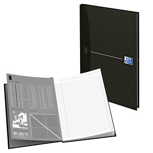 OXFORD Notizbuch Office Essentials DIN A5 liniert, schwarz Hardcover 192 Seiten von OXFORD