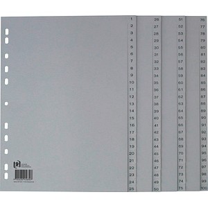 OXFORD Ordnerregister Vollformat 1-100 grau 100-teilig, 1 Set OXFORD Ordnerregister Vollformat 1-100 grau 100-teilig, 1 Set von OXFORD