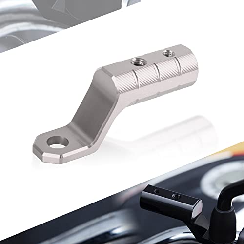 M8/M10 Universal-Halterung aus CNC-Aluminium, für Rückspiegelverlängerung, Motorradlicht, Handyhalterung (grau) von OXLLONE