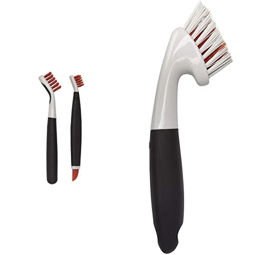 OXO Good Grips Fugenbürste/Reinigungsbürste mit ergonomischem Griff & 1285700 Good Grips Bürsten-Putzset zur Tiefenreinigung – orange OXO Good Grips Fugenbürste/Reinigungsbürste mit ergonomischem Griff & 1285700 Good Grips Bürsten-Putzset zur Tiefenreinigung – orange von OXO