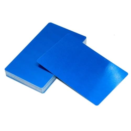 Farbe Aluminiumblech，Flat Plain Aluminum Plat， Metallbleche aus Aluminiumlegierung, 86 x 54 mm (3,4 x 2,1 Zoll), 0,2–0,5 mm Dicke, mehrfarbig, 50 Stück(Blue,0.5mm) von OXOLAMRIN